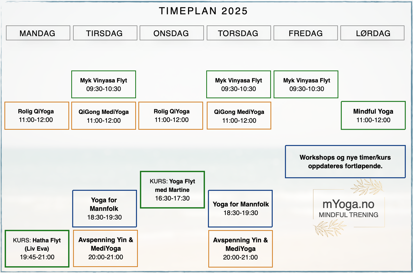 Timeplan 2025
