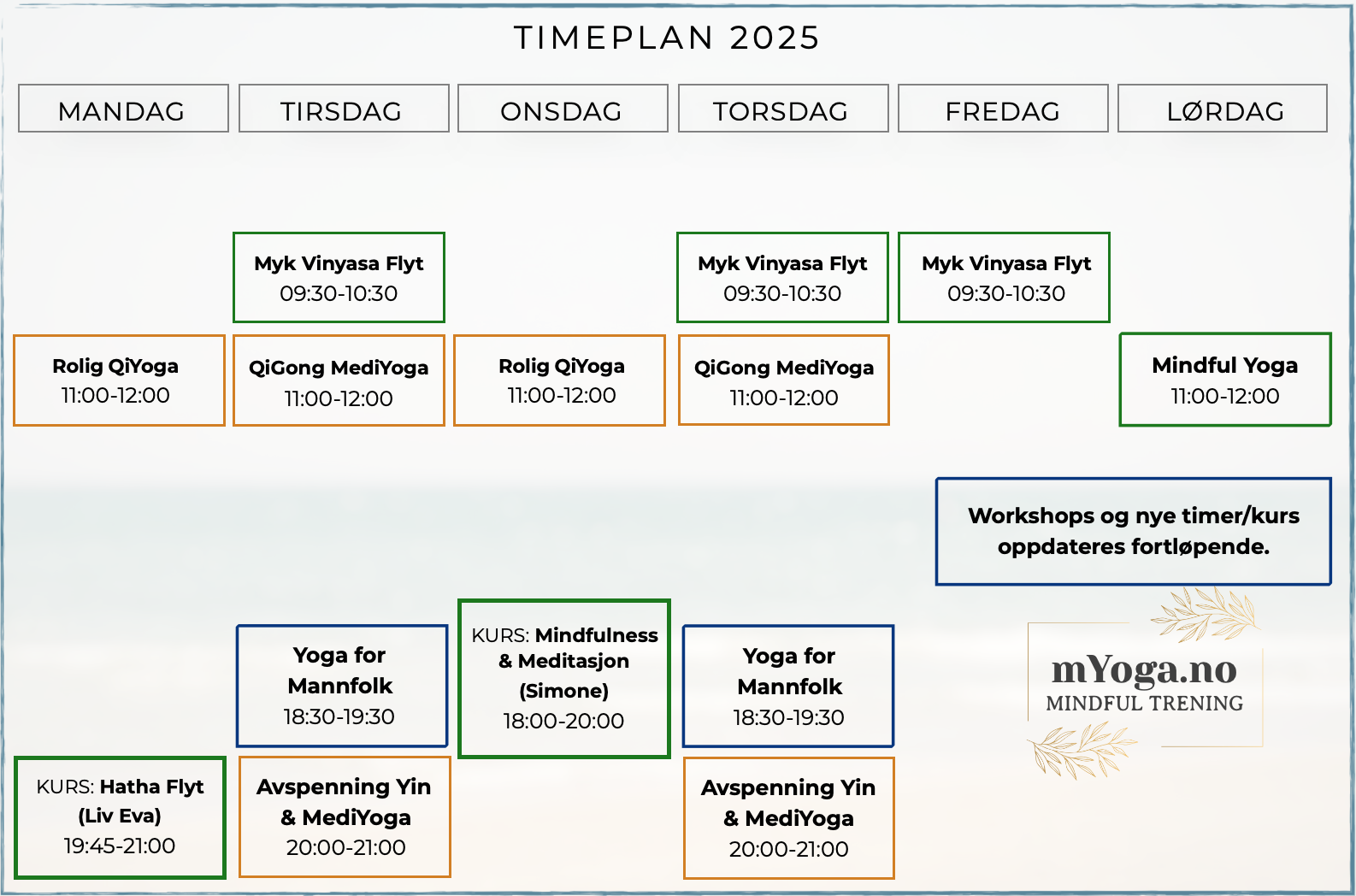 Timeplan 2025